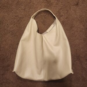 Marcella NYC Kelly Tote, Bone Pebble